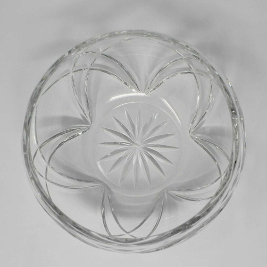 Bowl, Crystal Console Bowl, Cut Arches, 1990's