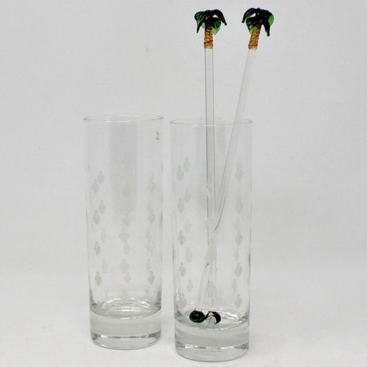 Glasses, Cocktail / Highball, Courvoisier CV , Set of 2, France