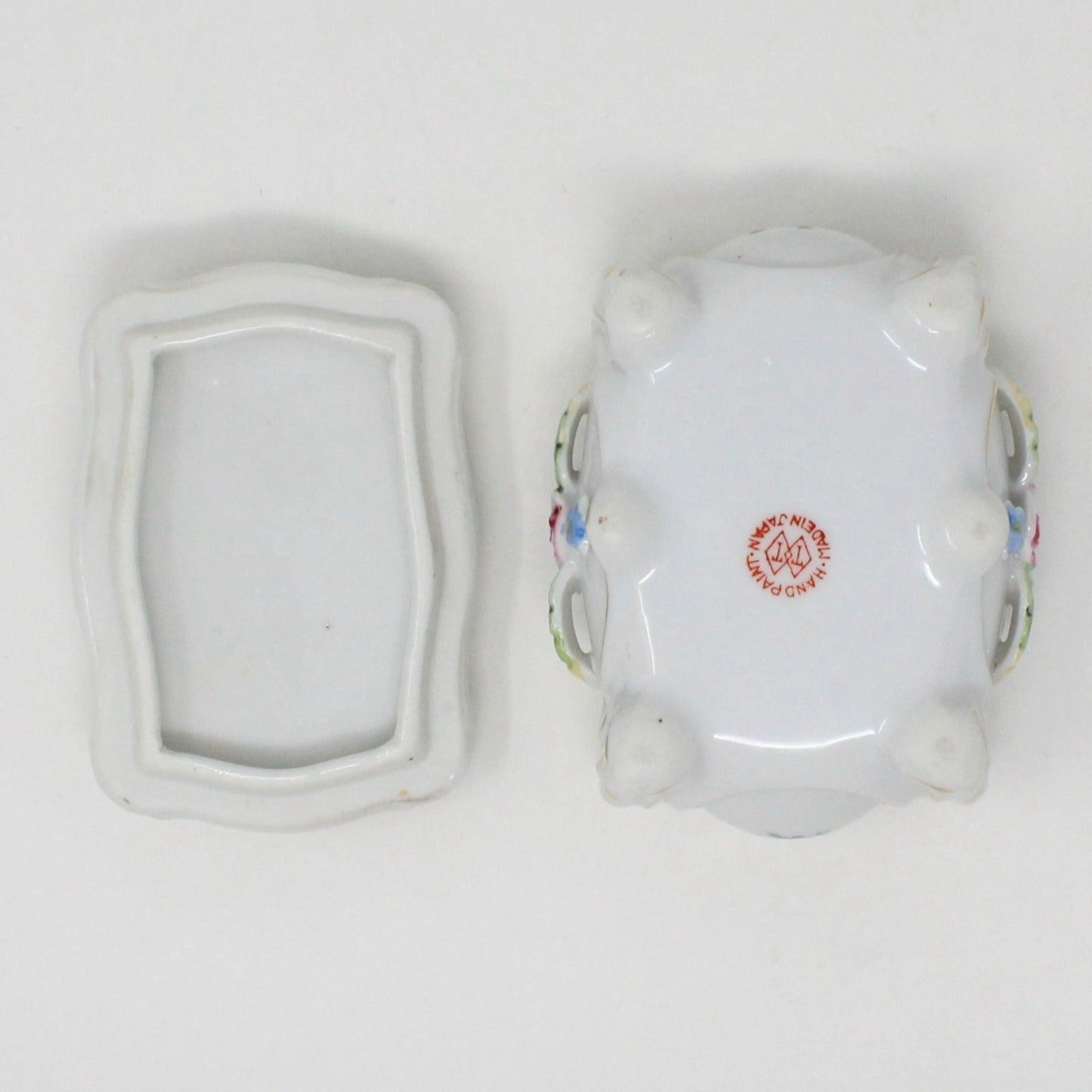 Trinket Box, TT Takito, Hand Painted Rose, Japan Porcelain, Vintage