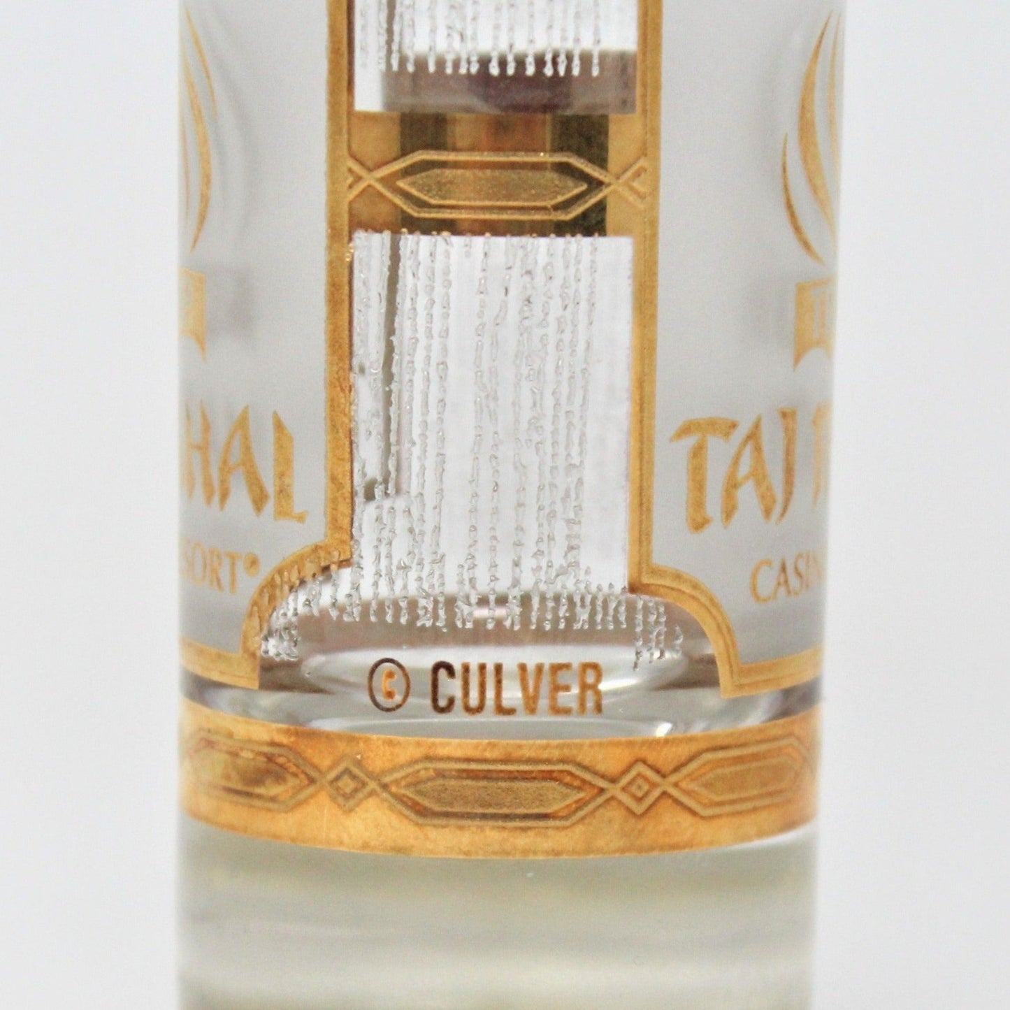 Shot Glass, Culver, Trump Taj Mahal Casino, 22KT Gold, Vintage, SOLD