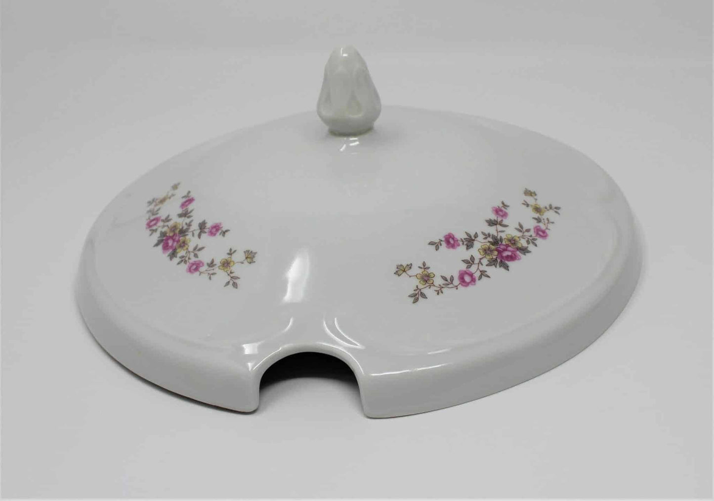 Soup Tureen with Lid, Wtoctawek Poland, Pink Flowers, Vintage