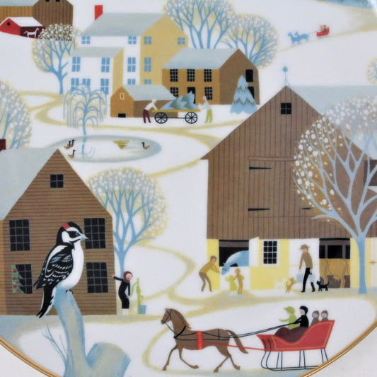 Decorative Plate, Betsey Bates, Christmas on the Farm, Vintage 1981