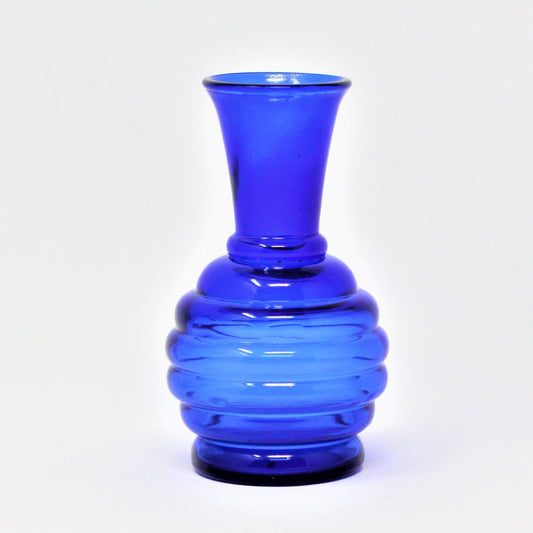 Bud Vase, Cobalt Blue Glass, Beehive, USA