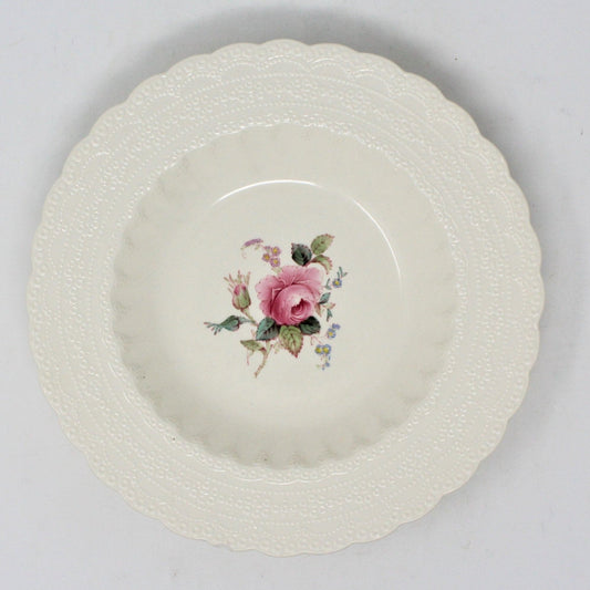 Vintage Soup Bowl by Spode Copeland for Sale.  In Billingsley Rose Pattern, (Old Backstamp), Classic Tableware, Romantic Pink Rose, English Earthenware, Vintage: 1945