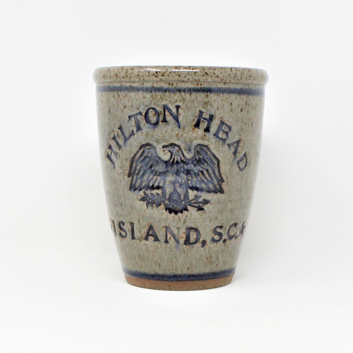 Crock / Vase, Hilton Head, SC, Stoneware Salt Glazed Pottery Handmade, WZ, SOLD