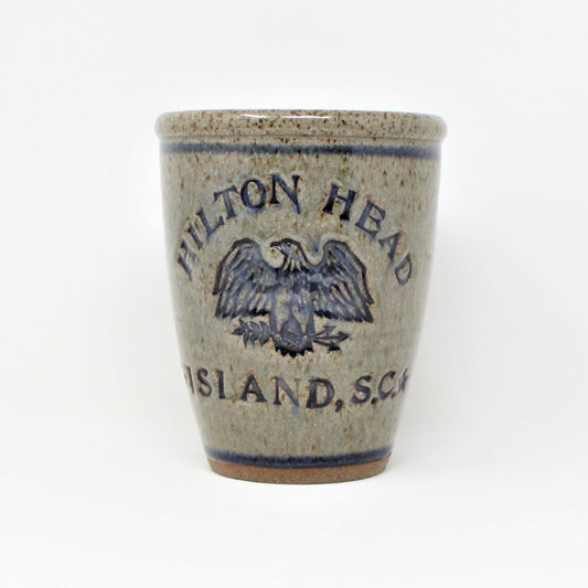 Crock / Vase, Hilton Head, SC, Stoneware Salt Glazed Pottery Handmade, WZ, SOLD
