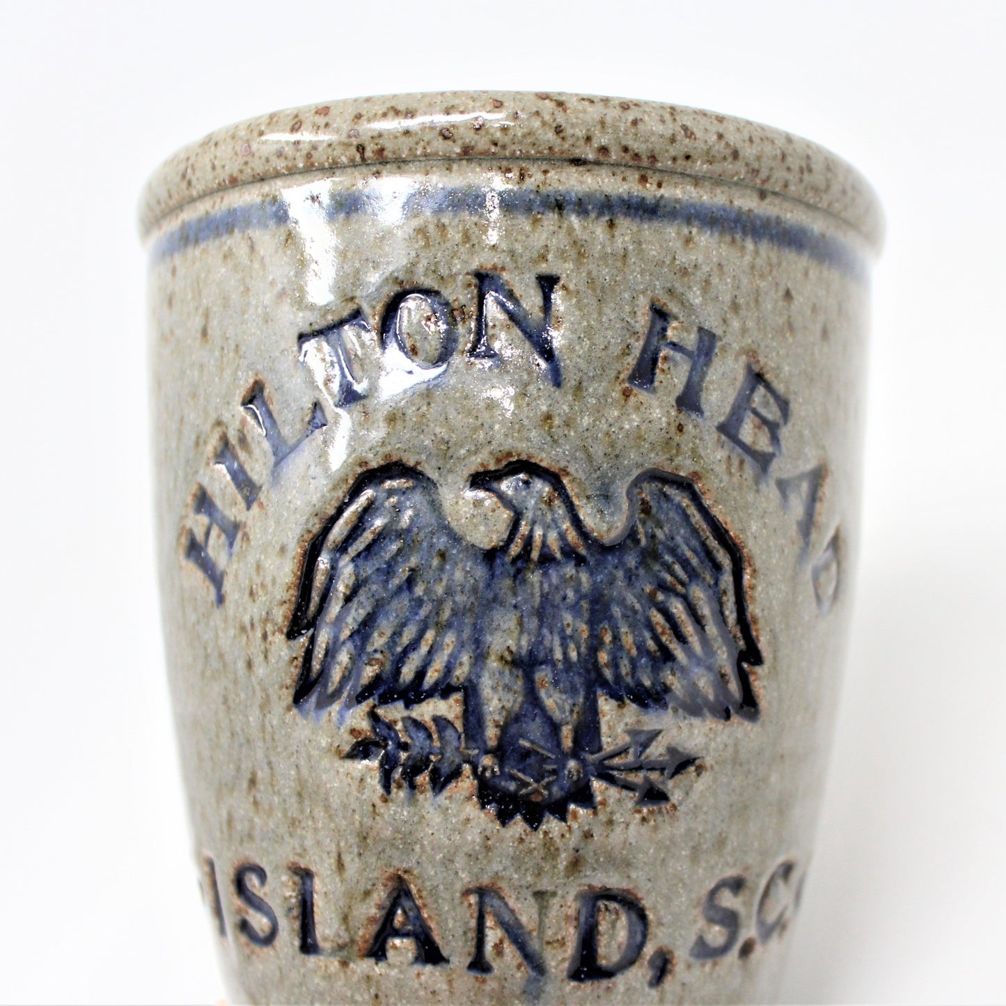 Crock / Vase, Hilton Head, SC, Stoneware Salt Glazed Pottery Handmade, WZ, SOLD