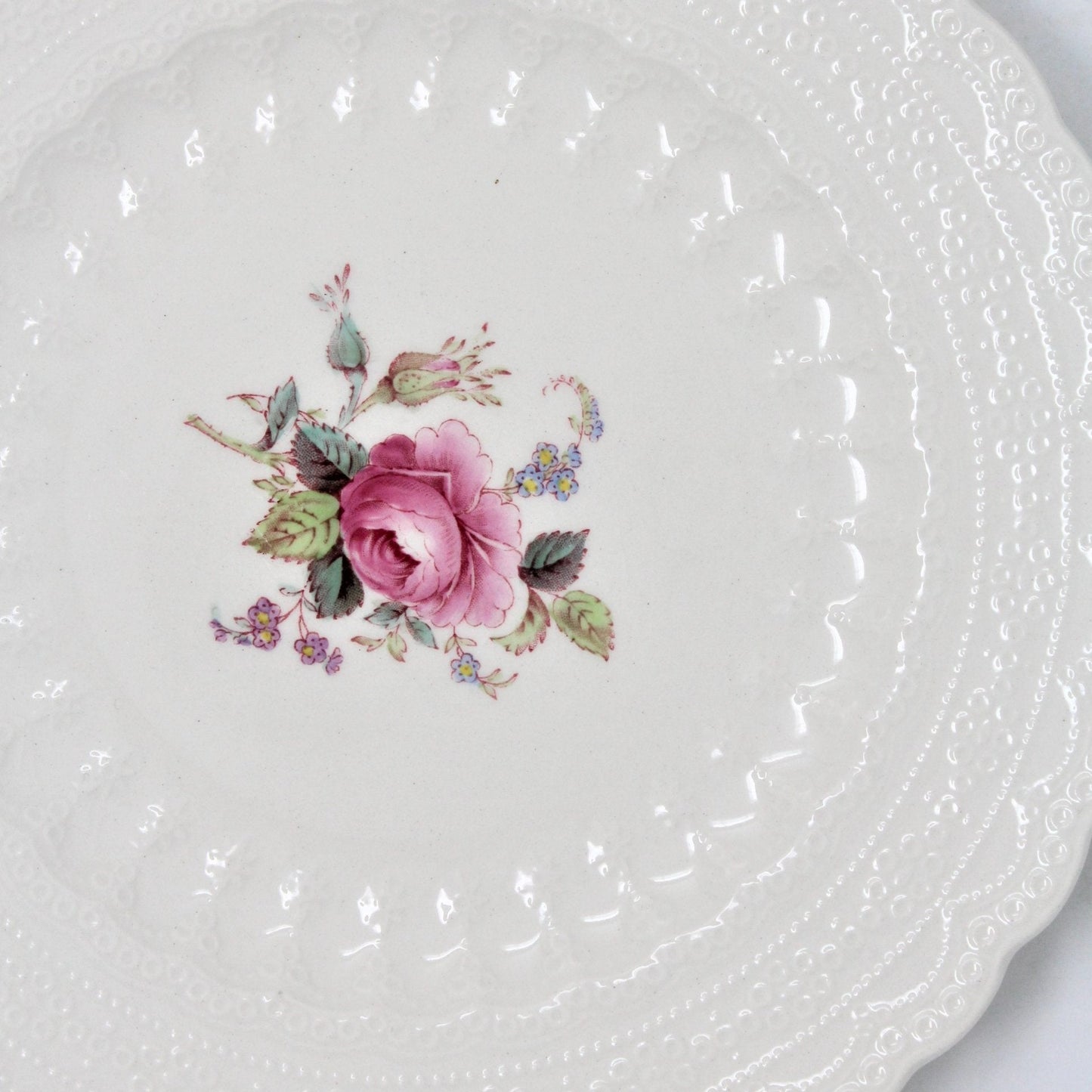 Dessert / Salad Plates, Spode Copeland, Billingsley Rose, Earthenware, English Vintage
