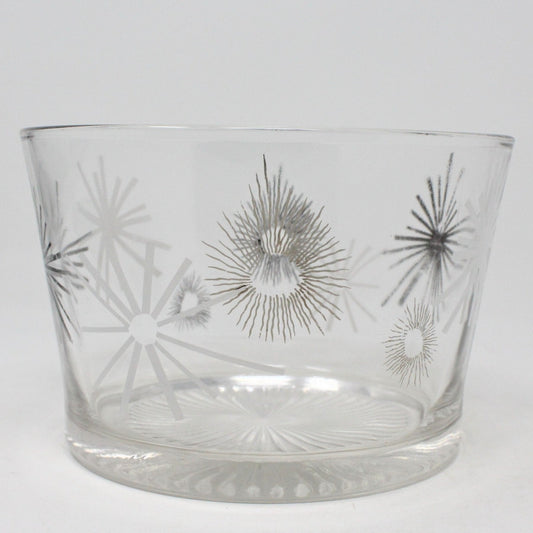 Vintage Barware Glass Ice Bucket, MCM