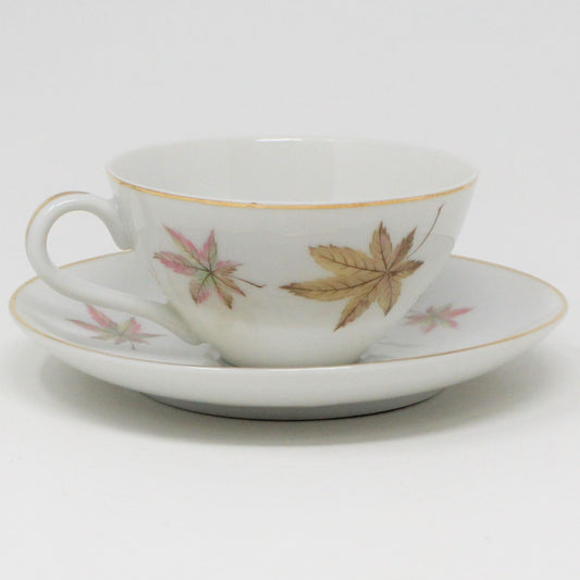 Teacup and Saucer, Royal Ming, Leaves Pattern, Vintage