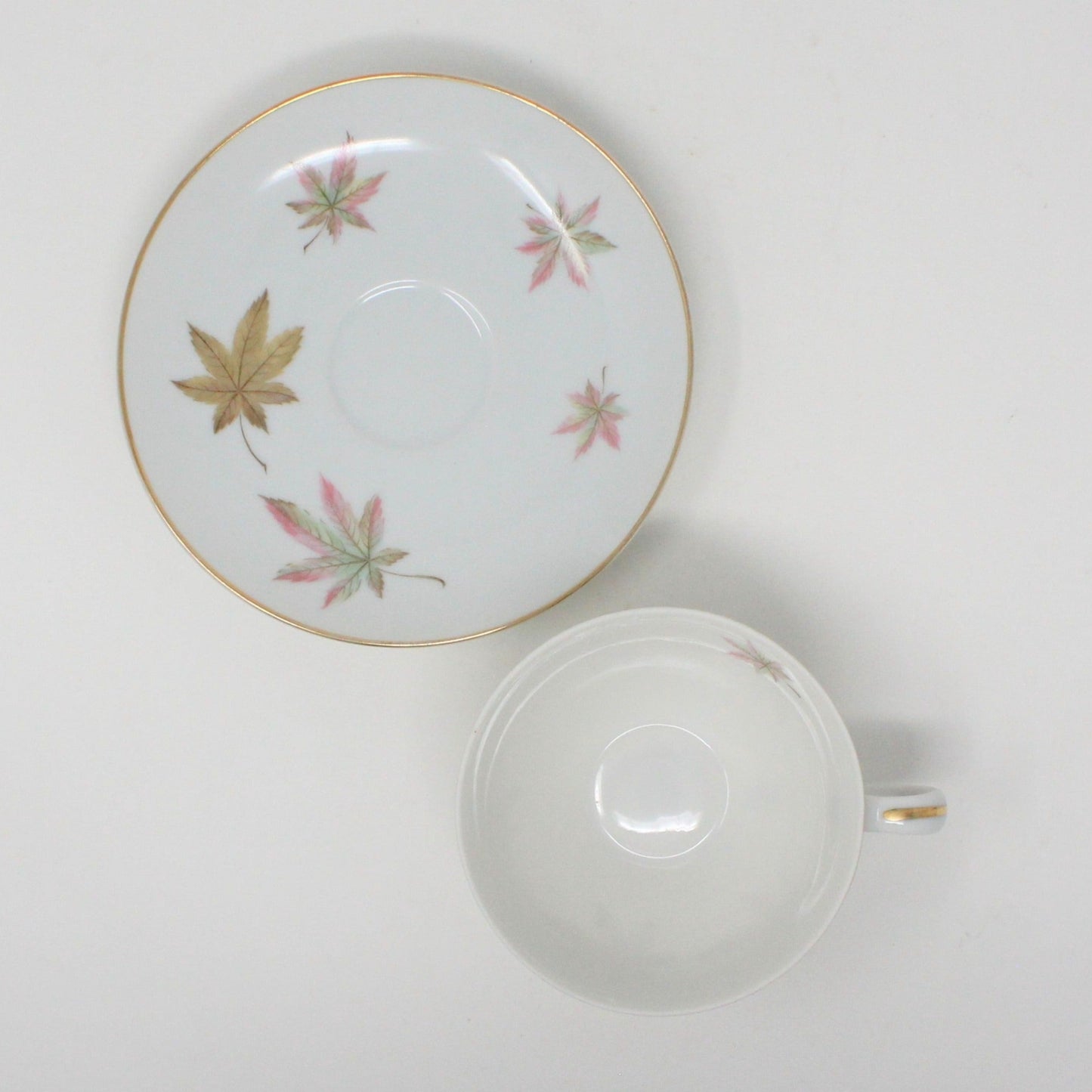 Teacup and Saucer, Royal Ming, Leaves Pattern, Vintage