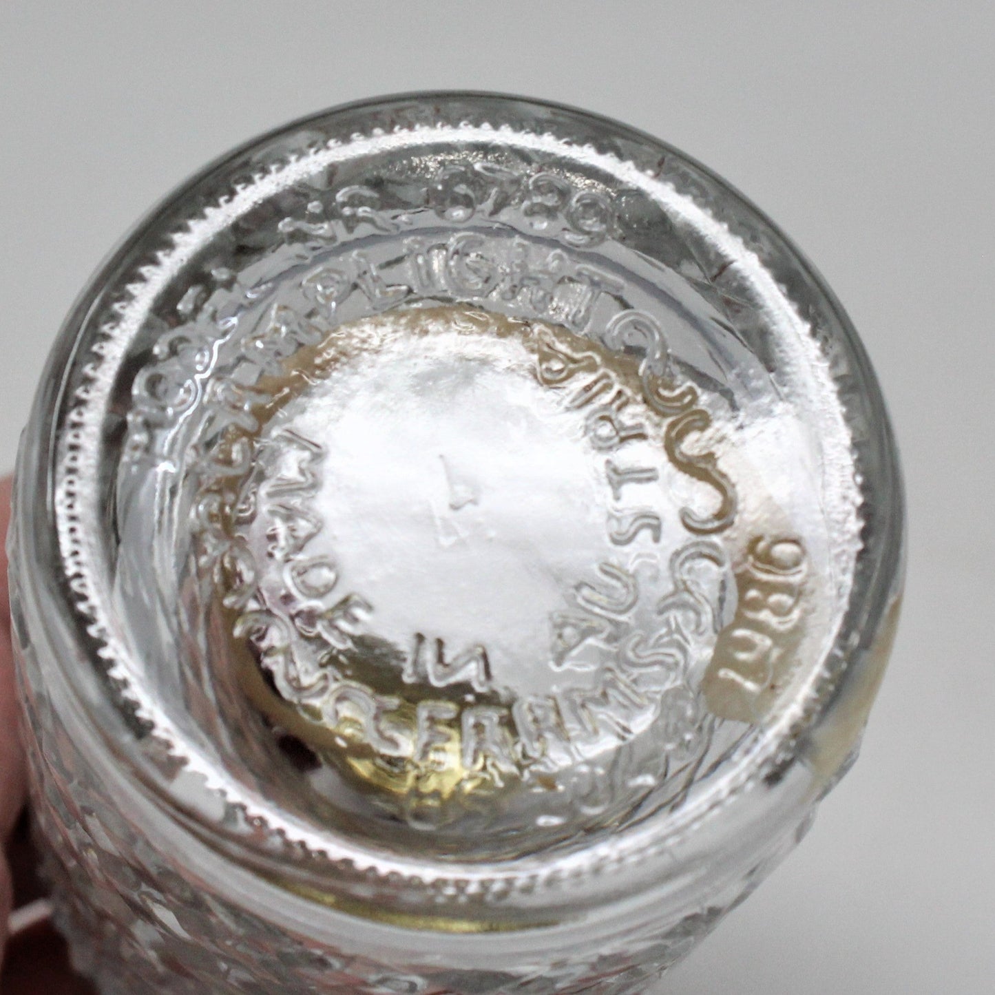 Oil Lamp, Mini. Anchor Hocking, Wexford Clear Glass, Lamplight, Vintage, 1986, SOLD