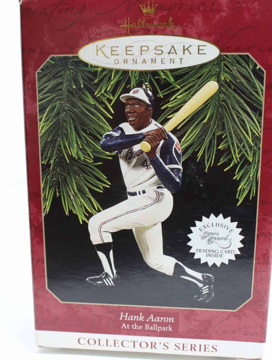 Ornaments, Hallmark, At The Ballpark Series, Hank Aaron, No Card, 1997