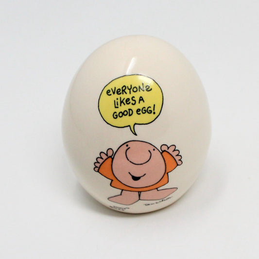 Egg, Ziggy, Everyone Likes a Good Egg, Vintage Collectible, Ceramic, SOLD