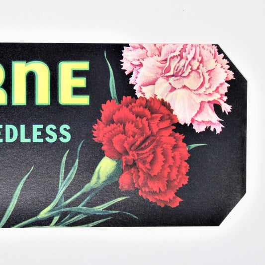 Crate Label, Lucerne Thompson Seedless, California Grapes, Vintage 1960's