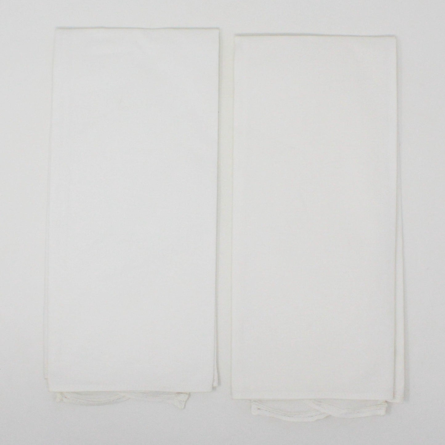 Hand Towels / Fingertip Towels, Appliqué Floral & Lace, Set of 2, Vintage, Unused