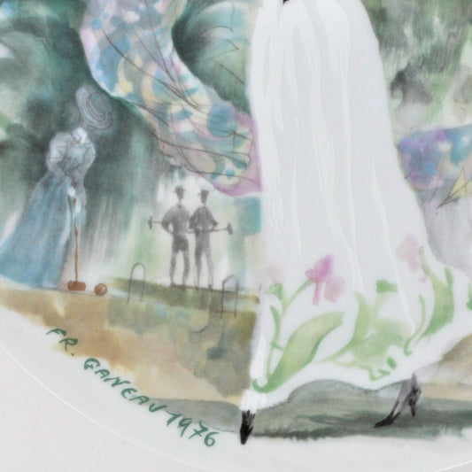 Decorative Plate, D'Arceau Limoges, F Ganeau Les Femmes du Siecle - Women of The Century, Lea La Femme Fleur, Vintage 1976, SOLD
