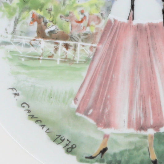 Decorative Plate, D'Arceau Limoges, F Ganeau Les Femmes du Siecle - Women of The Century, Sophie La Feminite Retrouvee, Vintage 1978