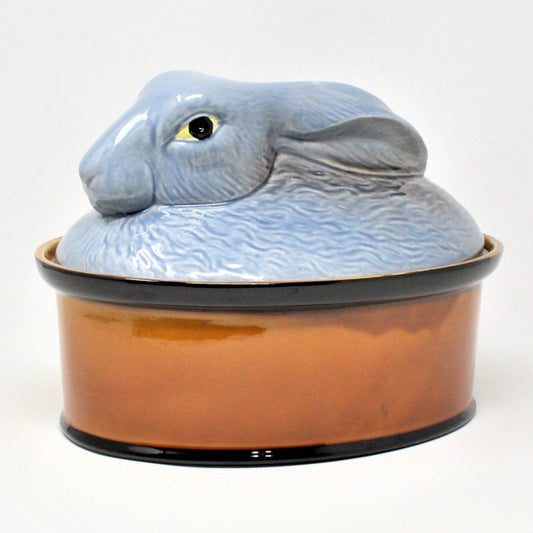 Casserole, SECLA, Rabbit Head Lidded Bowl, Vintage Pottery, Portugal