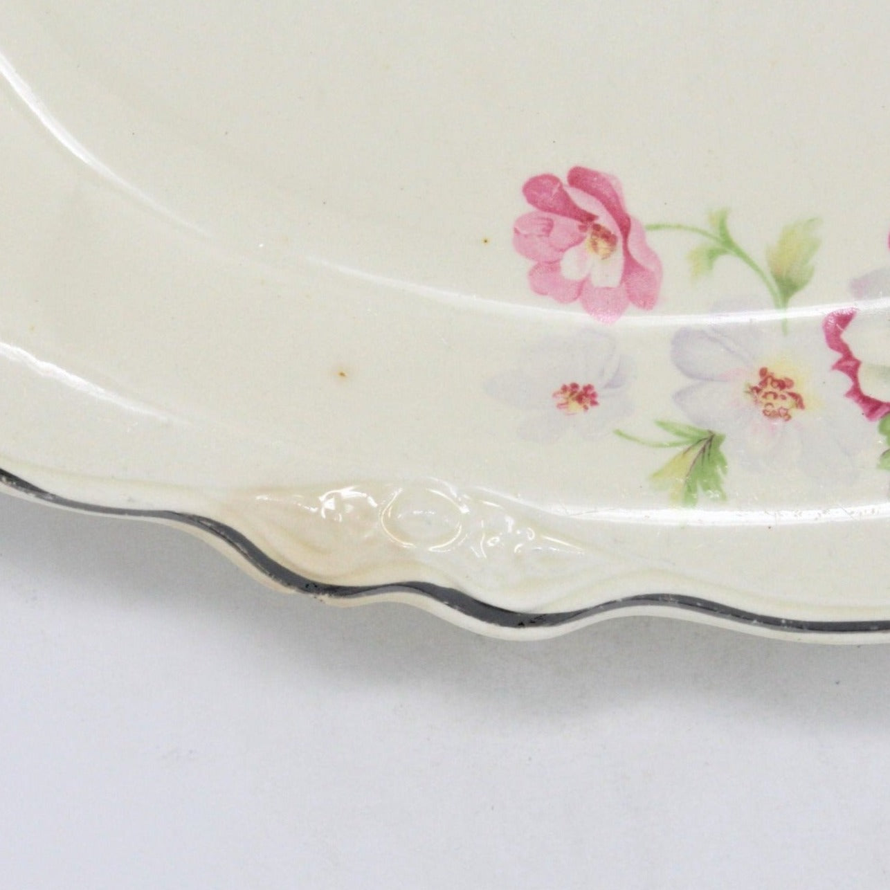 Serving Platter, Homer Laughlin, Virginia Rose, VR-128 Fluffy Rose, Vintage