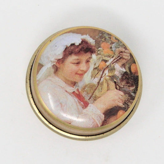 Pill Box, Chambers Candy Co, Girl with Oranges, England