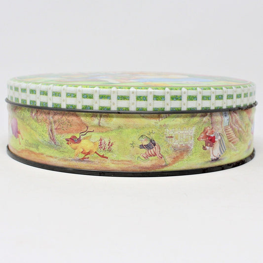 Tins, Gift Tin / Cookie Tin, Easter Bunny Rabbit, Sisung, 6.5" Vintage
