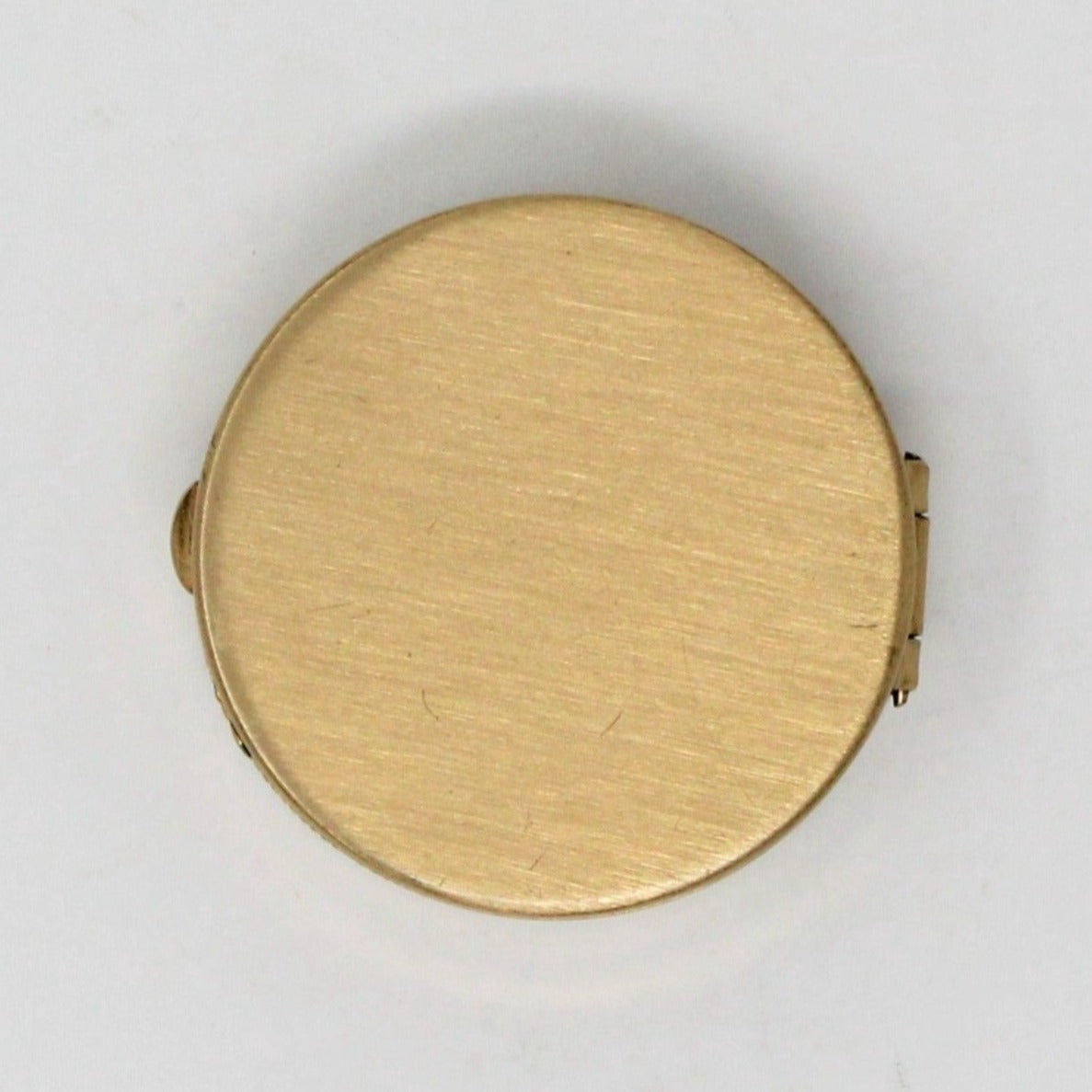 Pill Box, Petit Point Needlepoint Roses, Brass, Hinged, Vintage, SOLD