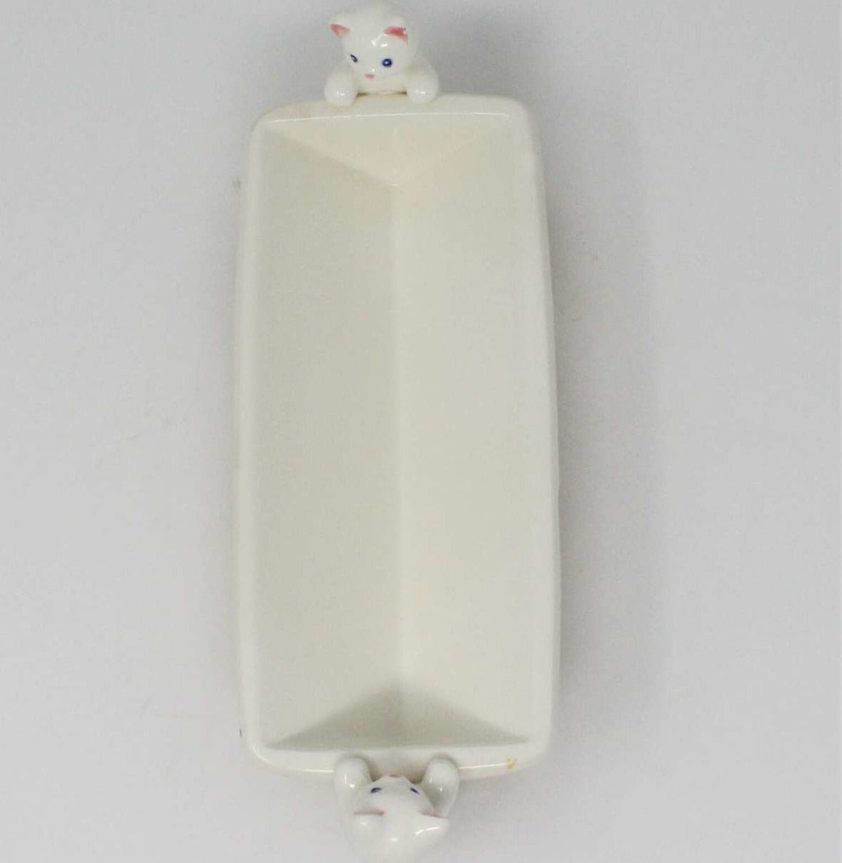 Cracker Server, Avon, Ceramic Basket with Kittens, Vintage