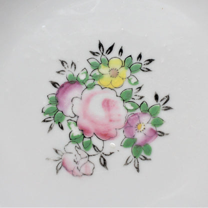 Bowl, Trico, Hand Painted Floral, Iridescent Lusterware, Japan Vintage