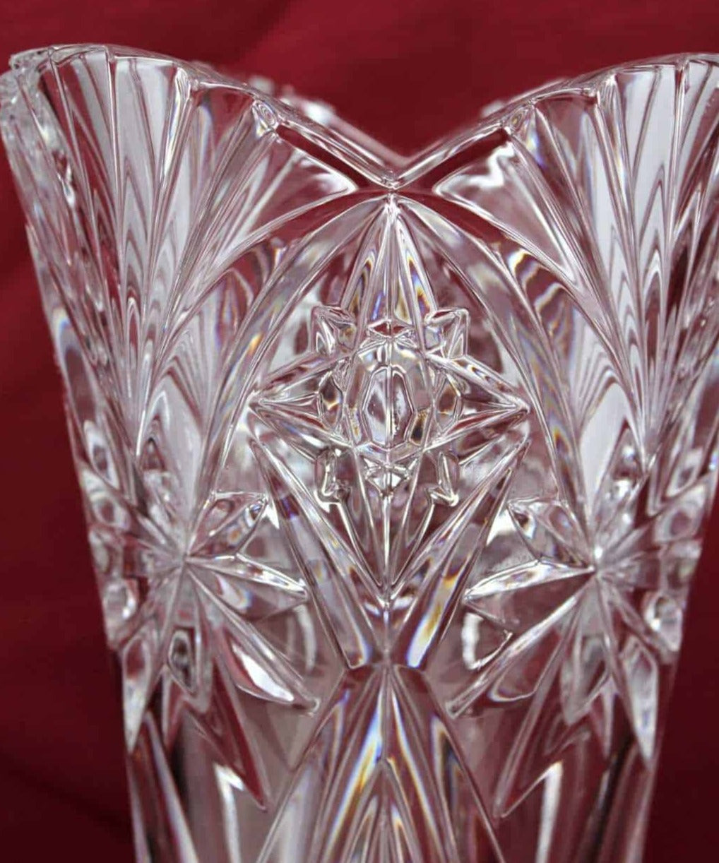 Vase, Cristal D'Arques-Durand, Vincennes, Cut Crystal, Tall 11.5", France