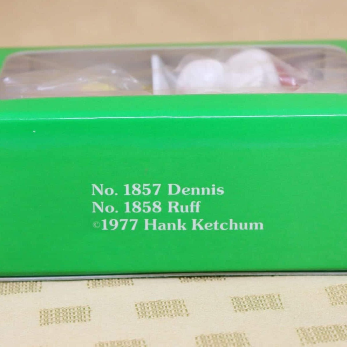 Ornaments, Dennis The Menace & Ruff, In Box, Vintage, NOS, 1977