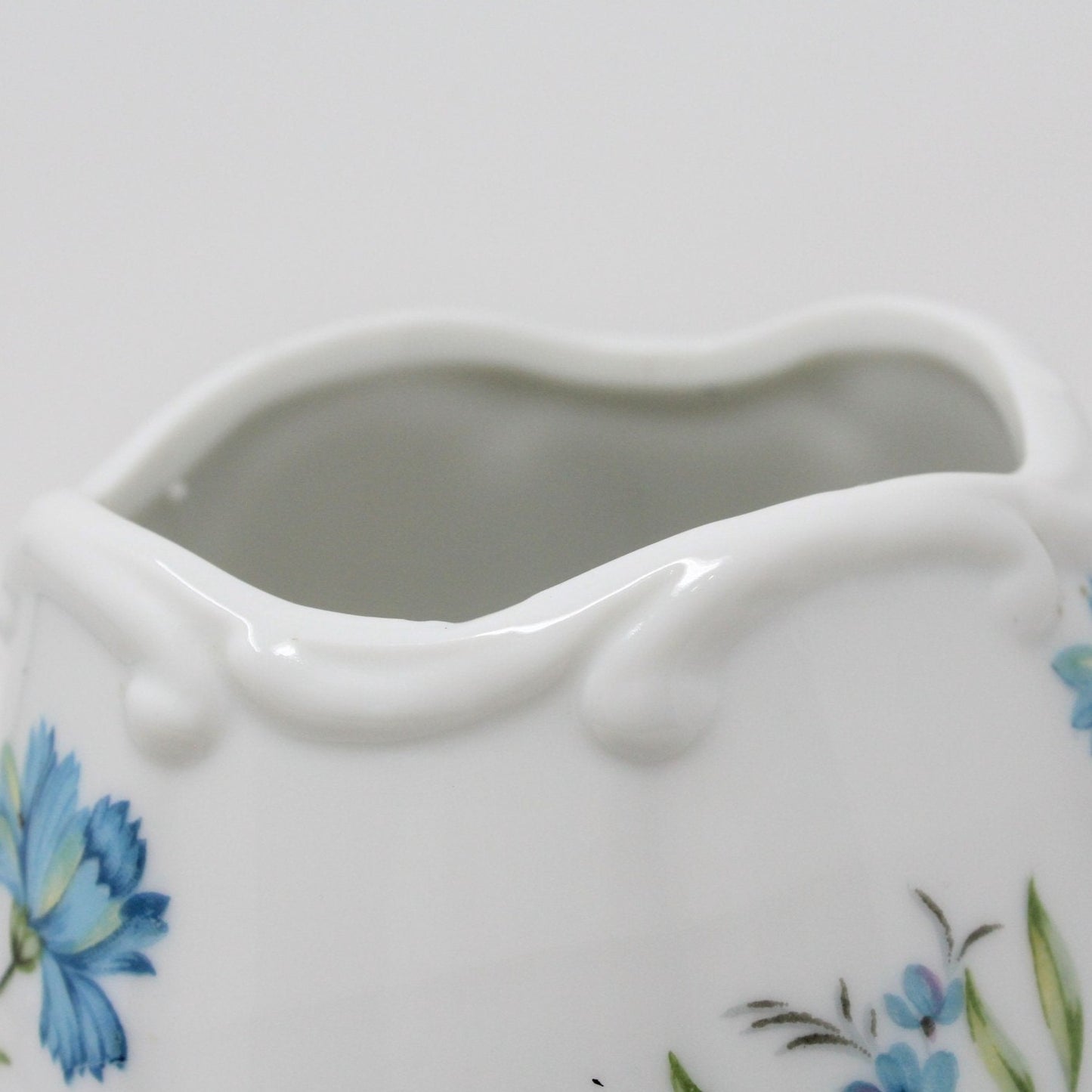 Vase, Inarco, Footed Egg, Blue Floral, Vintage, SOLD