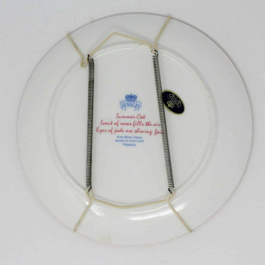 Decorative Plate, Aynsley, Cats for All Seasons-Summer Cat, Bone China Vintage