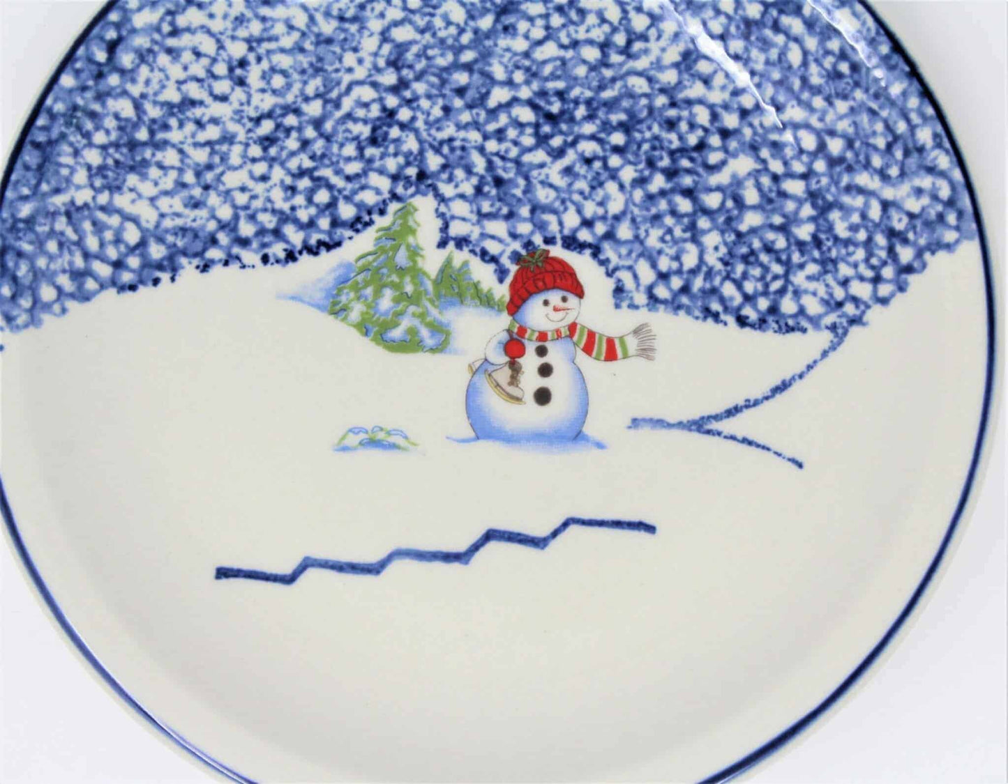 Dessert / Salad Plates, Thomson Pottery, Snowman, Set of 4
