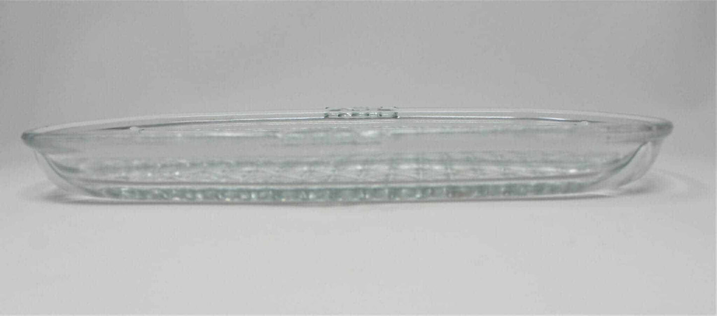 Divided Serving Tray, Relish Oval Tray, Divided 3-Sections, Mid Century Arlington Pattern by Anchor Hocking, Vintage, SOLD