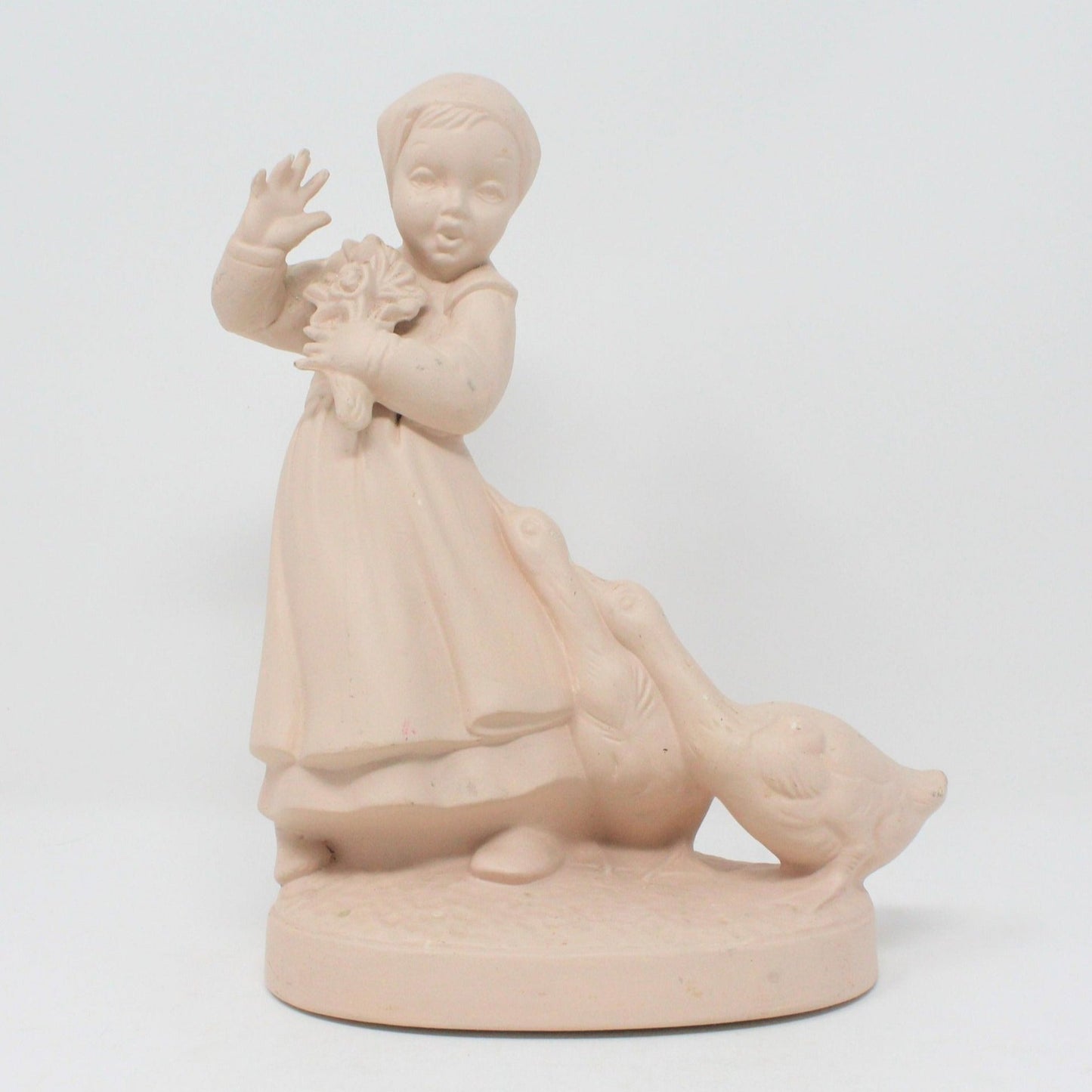 Vintage Figurine, Hummel Inspired Goose Girl / Girl with Geese, Hobbyist Mold, Ready to Paint, Crafting.