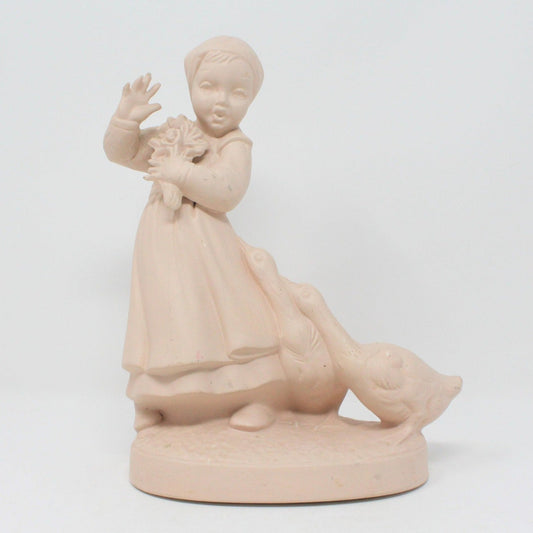 Vintage Figurine, Hummel Inspired Goose Girl / Girl with Geese, Hobbyist Mold, Ready to Paint,  Crafting.