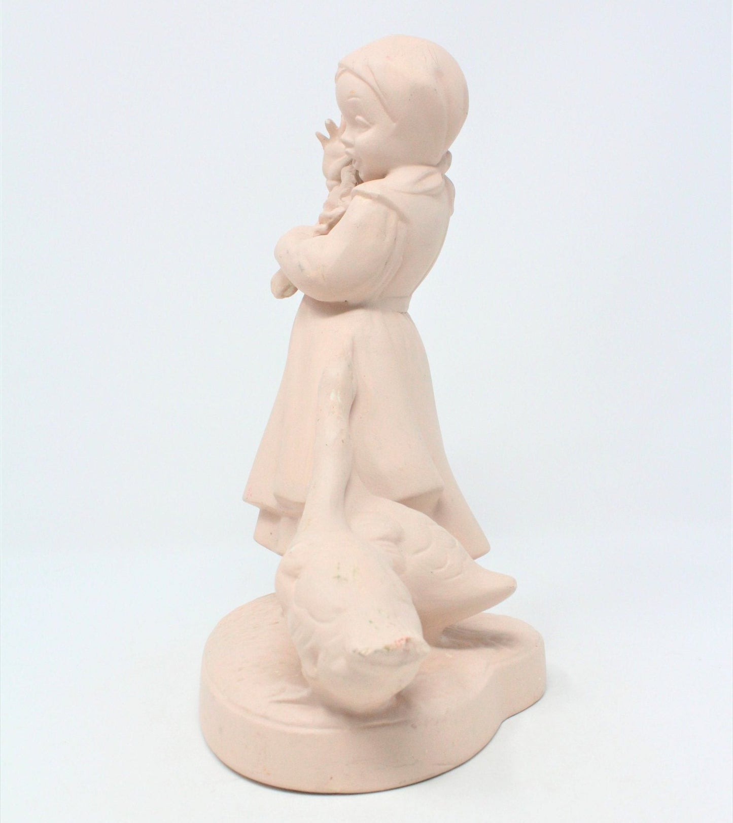 Figurine, Holland Mold Girl with Geese, Ceramic, Vintage