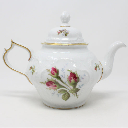 Teapot, Rosenthal SansSouci, Moss Rose, Germany, Vintage