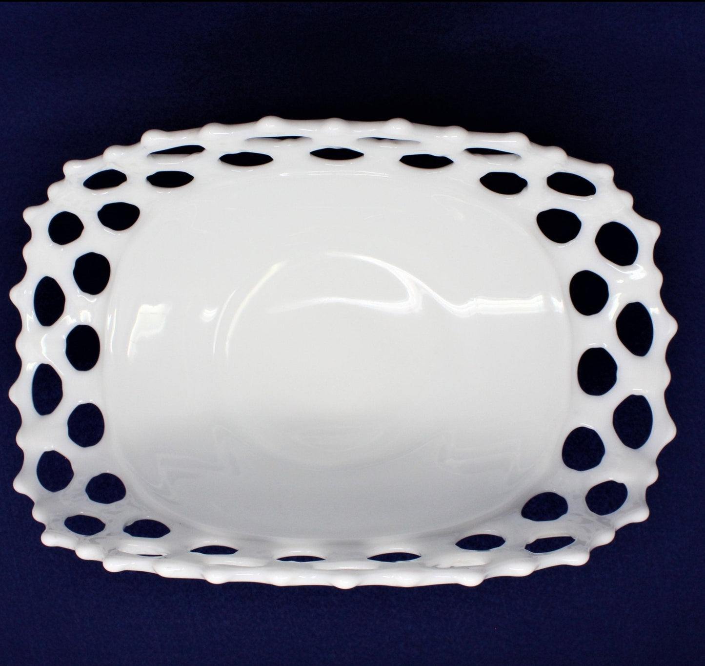 Banana Stand, Westmoreland, Doric Milk Glass, Vintage, Depression Glass