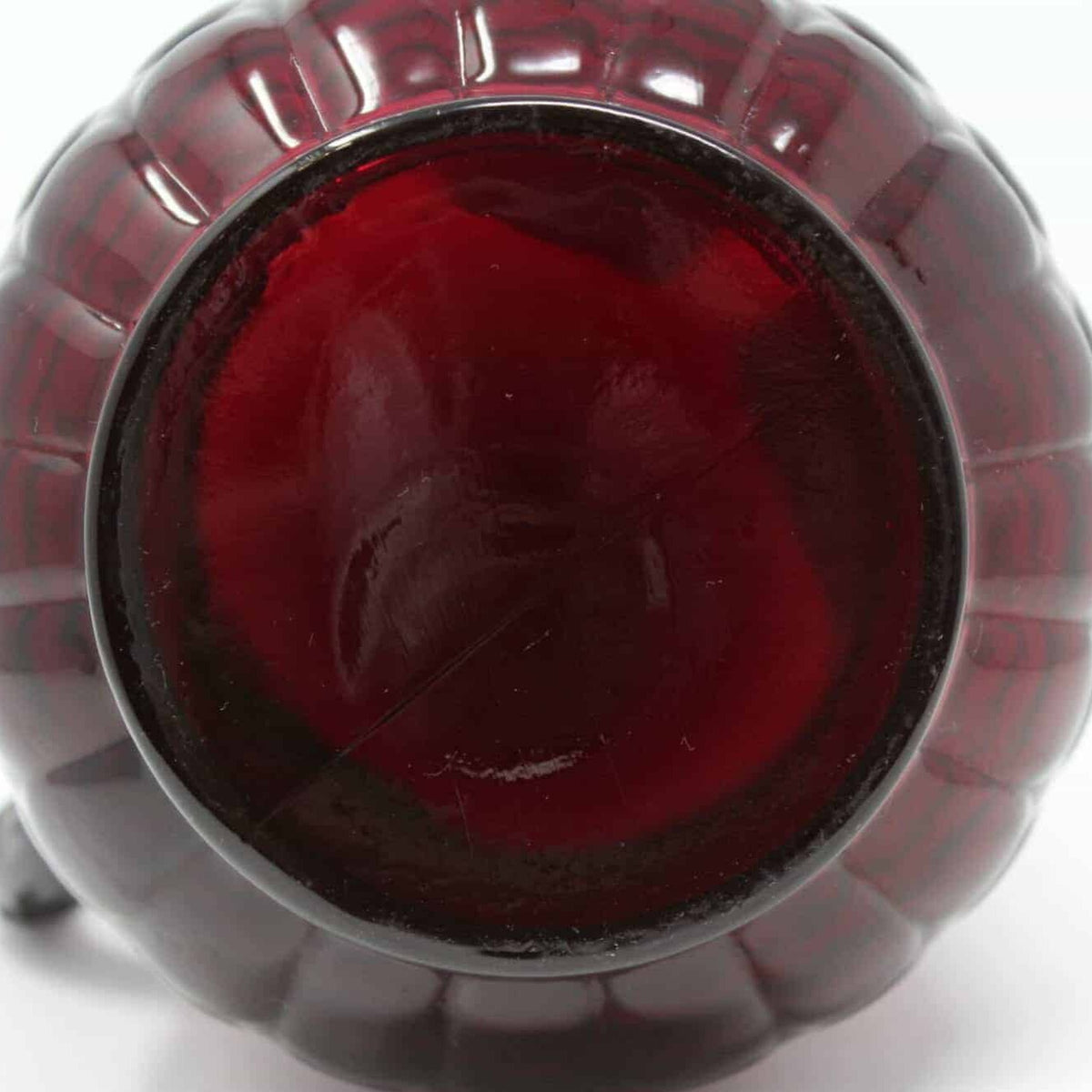Pitcher: Anchor Hocking Bubble Ruby, Royal Ruby Red Glass, 64 oz, Ice Lip, USA, Vintage 1962 - SOLD