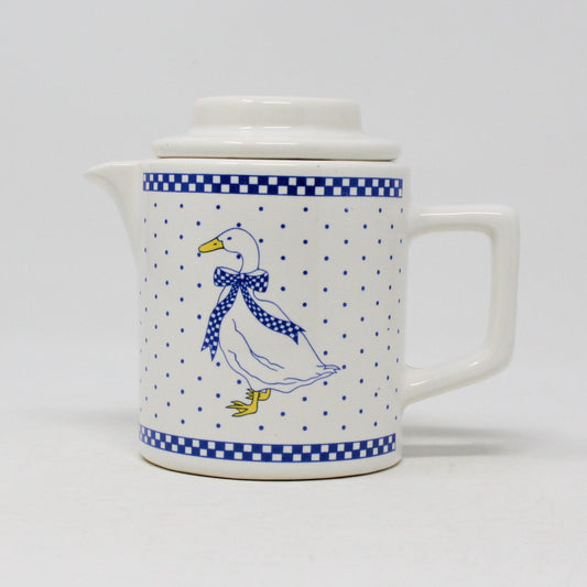 Creamer, Goose with Blue Bow, Ceramic, Vintage, SOLD