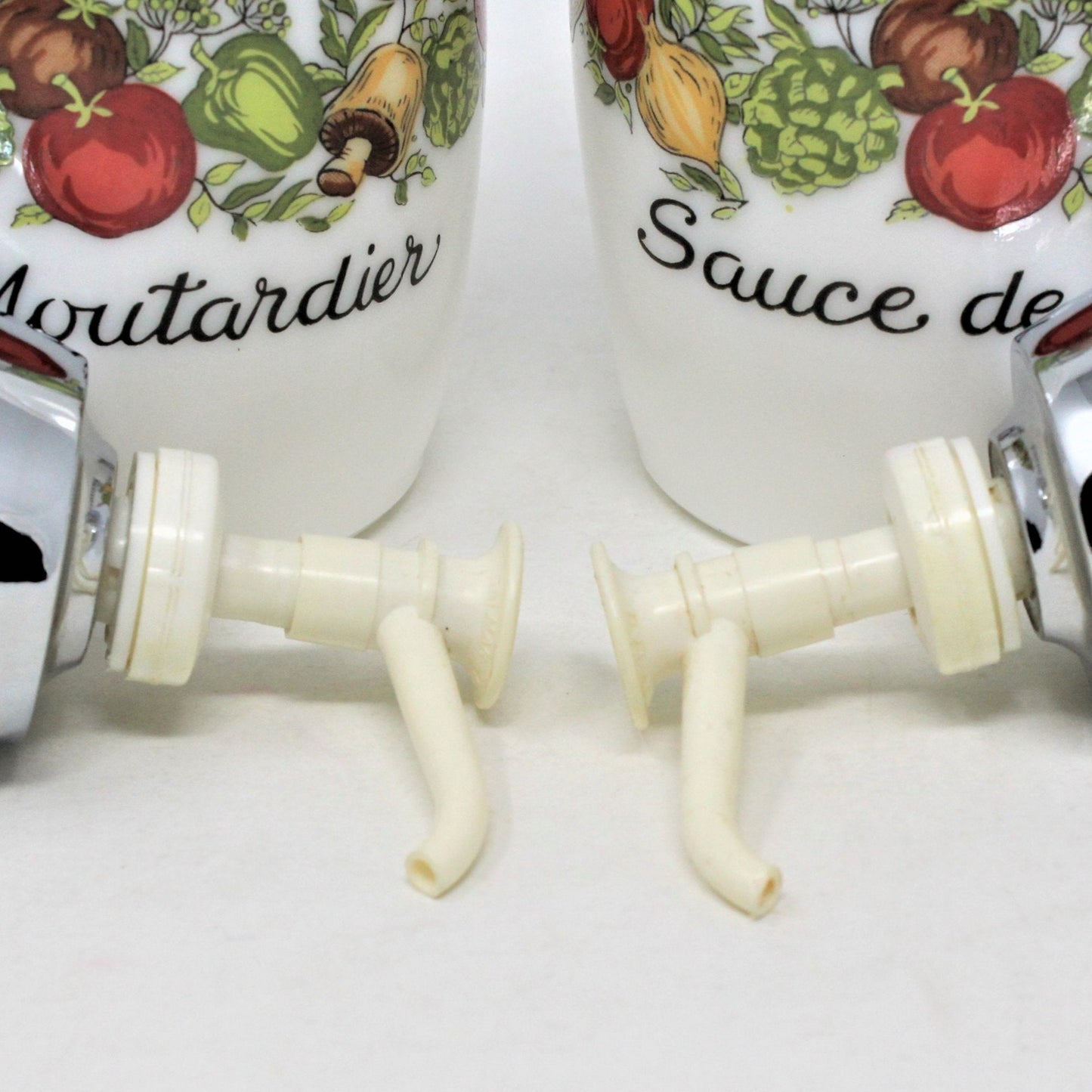 Dispenser, Ketchup & Mustard, Corning Spice of Life, Gemco-Ware, Vintage