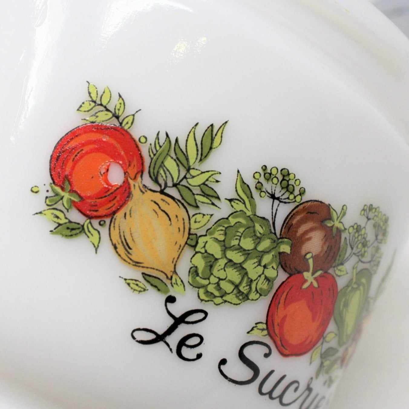 Sugar Bowl with Lid, Gemco-Ware Spice of Life, Le Sucrier, Corning, Vintage