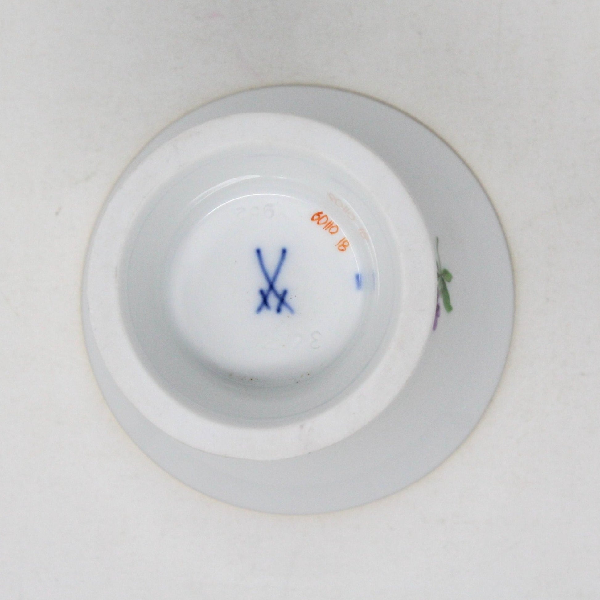 Mark on Meissen Vase. Trumpet Style German Porcelain