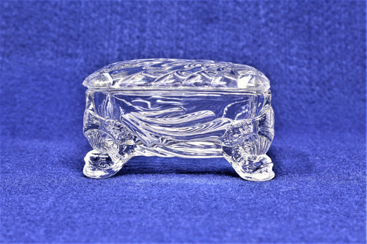 Box, Cigarette Box, Cambridge Glass, Caprice, Dolphin Footed, Vintage