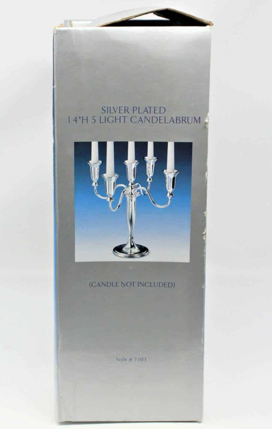 Candelabra, Silverplate, Godinger 5 Light / Taper, In Original Box, Vintage