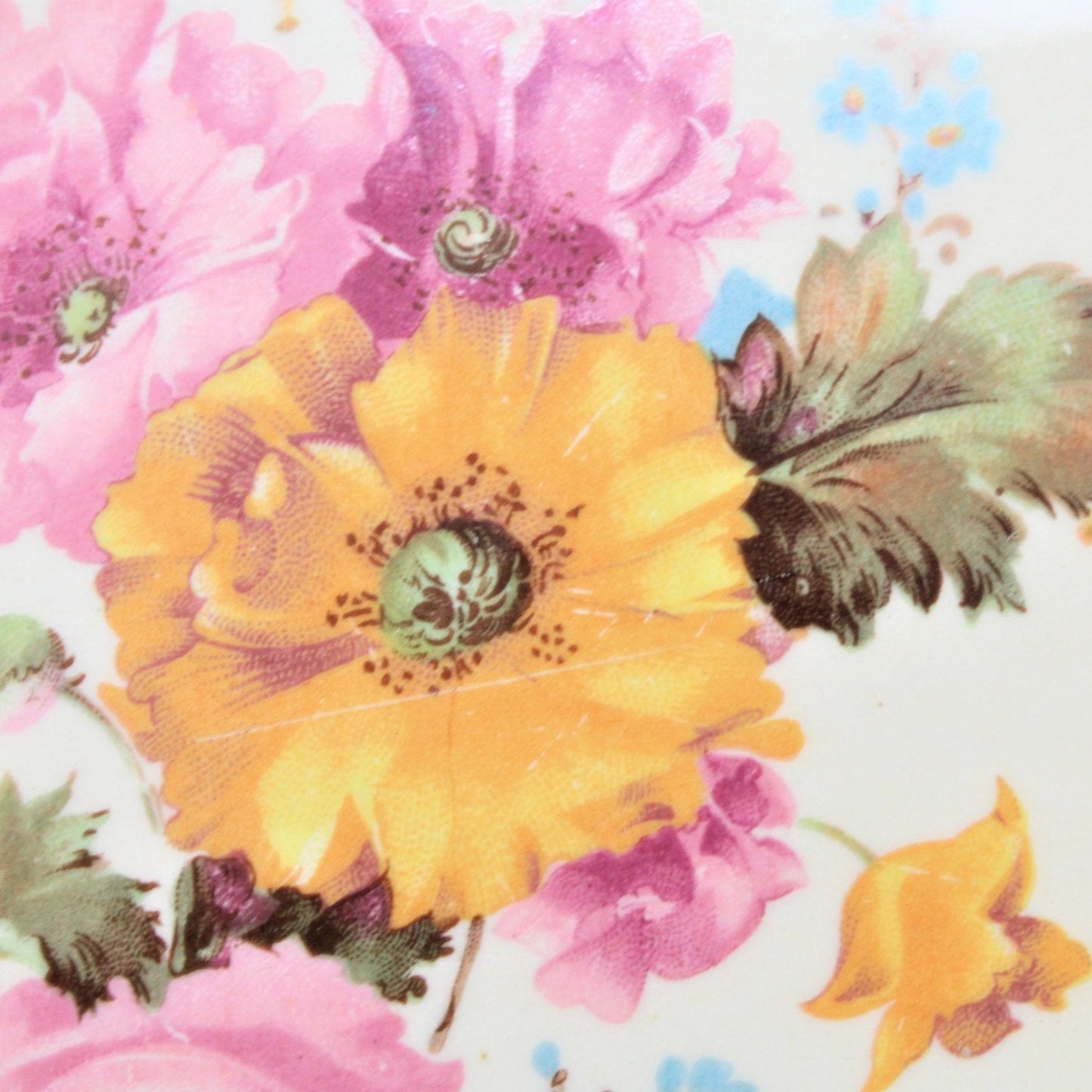 Serving Platter, Crooksville Bak-In Ware, Euclid, Floral #238, 12" Vintage