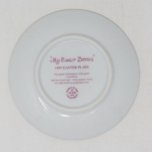 Decorative Plate, Avon, Easter 1995, My Easter Bonnet, in Box