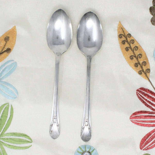 Teaspoons, Wm Rogers, Inheritance, Silverplate, Matching Set of 2, Vintage